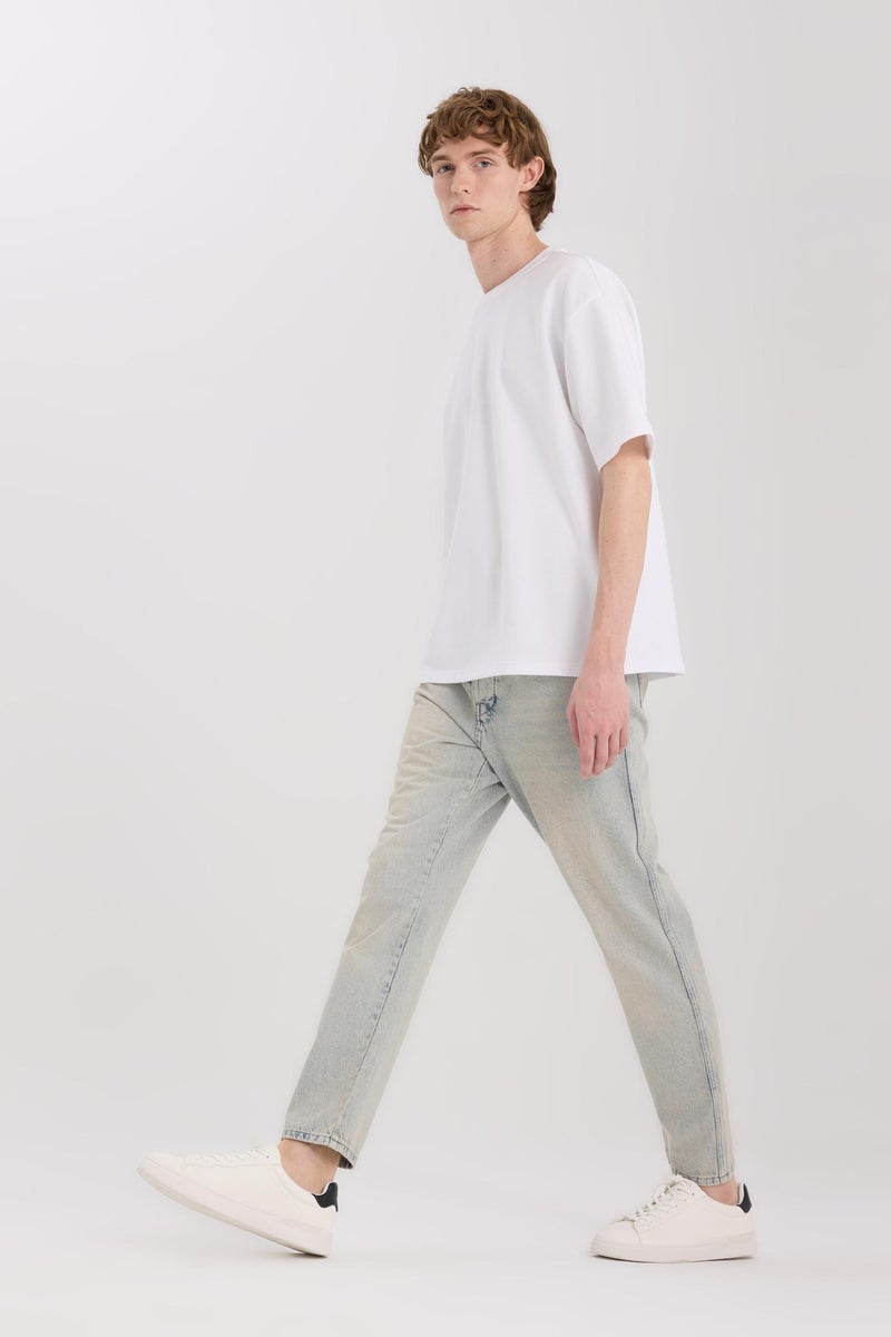 DeFacto Blue Man 90’S Slim Fit Super Skinny Hem Jeans Casual - Image 3